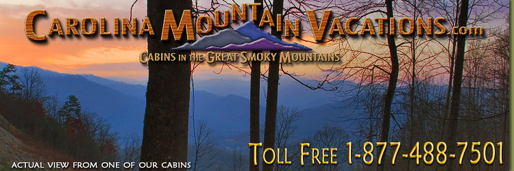 NC Mountain Cabin Rentals in the Bryson City, Cherokee and Fontana Lake areas of the North Carolina  Smoky Mountains by Carolina Mountain Vacations
