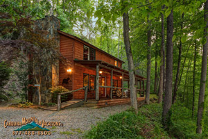 Lake View log cabin on Fontana lake