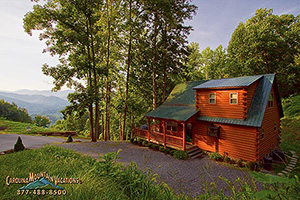 Lake View log cabin on Fontana lake