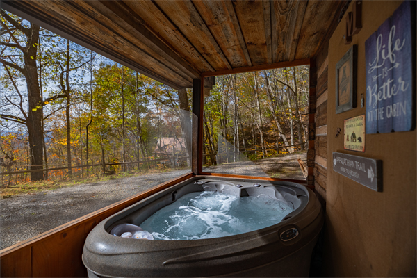 Manataka log cabin smoky mountain base camp