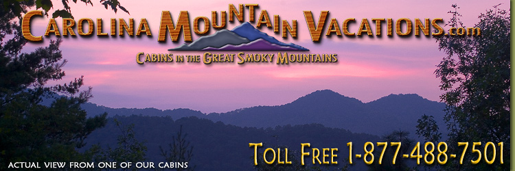 NC Mountain Cabin Rentals in the Bryson City, Cherokee, nantahala and Fontana Lake areas of the North Carolina  Smoky Mountains by Carolina Mountain Vacations