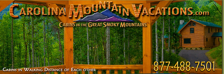 NC Mountain Cabin Rentals in the Bryson City, Cherokee, nantahala and Fontana Lake areas of the North Carolina  Smoky Mountains by Carolina Mountain Vacations